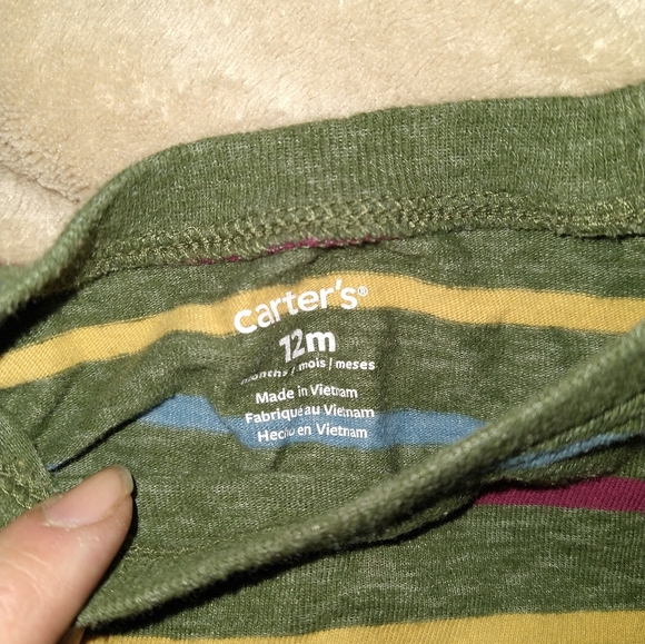 Kids Striped Shirt and Graphic Tee with Denim Shorts - Picture 3 of 6